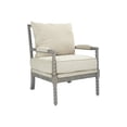 thumbnail image 2 of Ave Six Abbott Spindle Accent Chair with Padded Spring Seat and Brushed Grey Base, 26.75" W x 31.25" D x 36" H, Gray, 2 of 5
