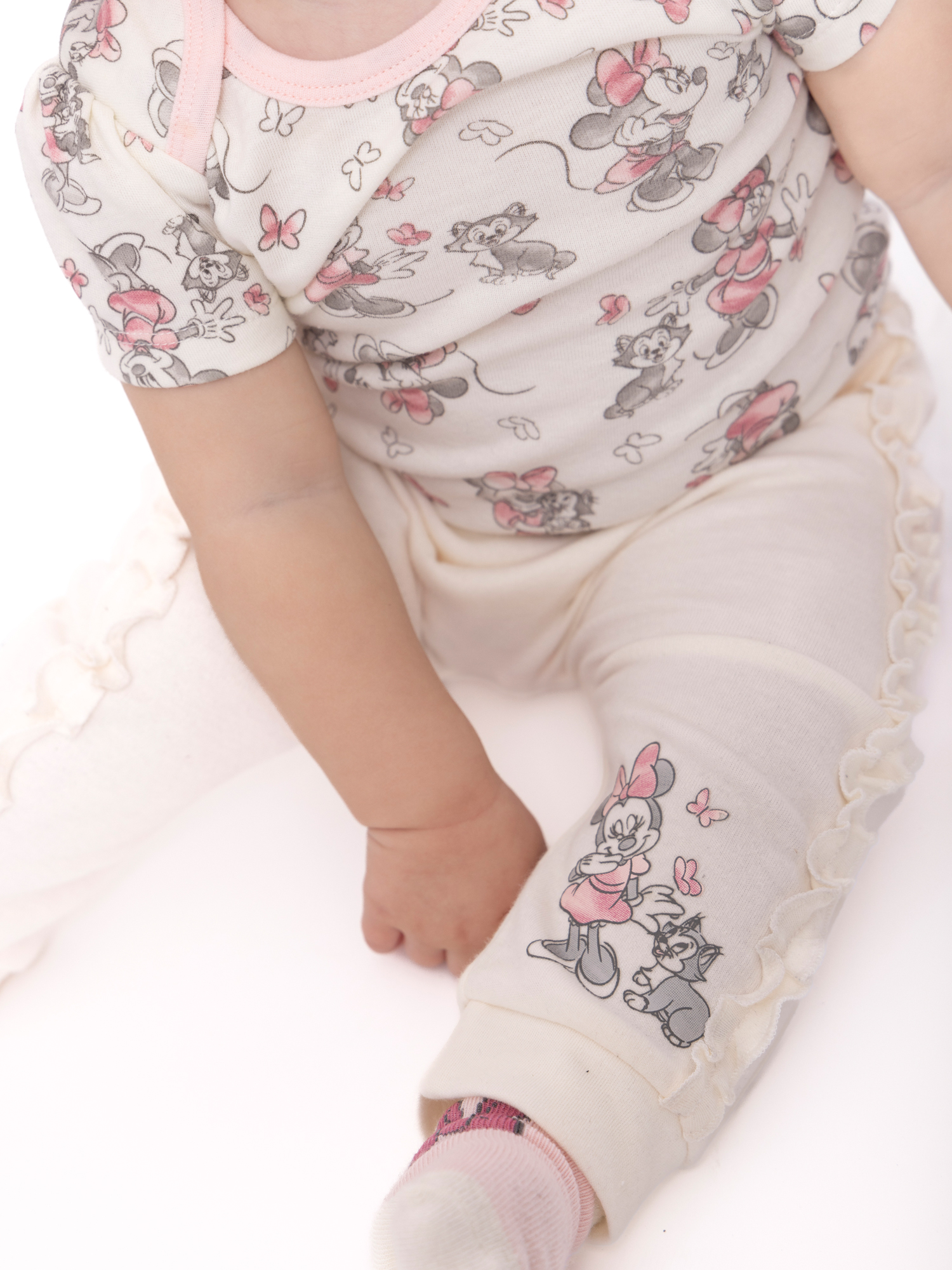 Disney Baby Wishes + Dreams Minnie Mouse Infant Baby Jogger Pants, 3-Pack, Sizes Newborn-12 Months