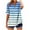 Light Blue, variant on Paiwinds Women's V-Neck Printed Short Sleeve T-Shirt, Gradient Stripe Pattern Casual Top, Loose Fit Summer Fashion Tee