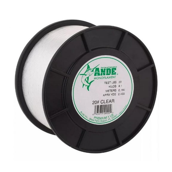 Ande A1-10C Premium Monofilament Fishing Line 1 lb Spool 10 lb 5400 Yards Clear