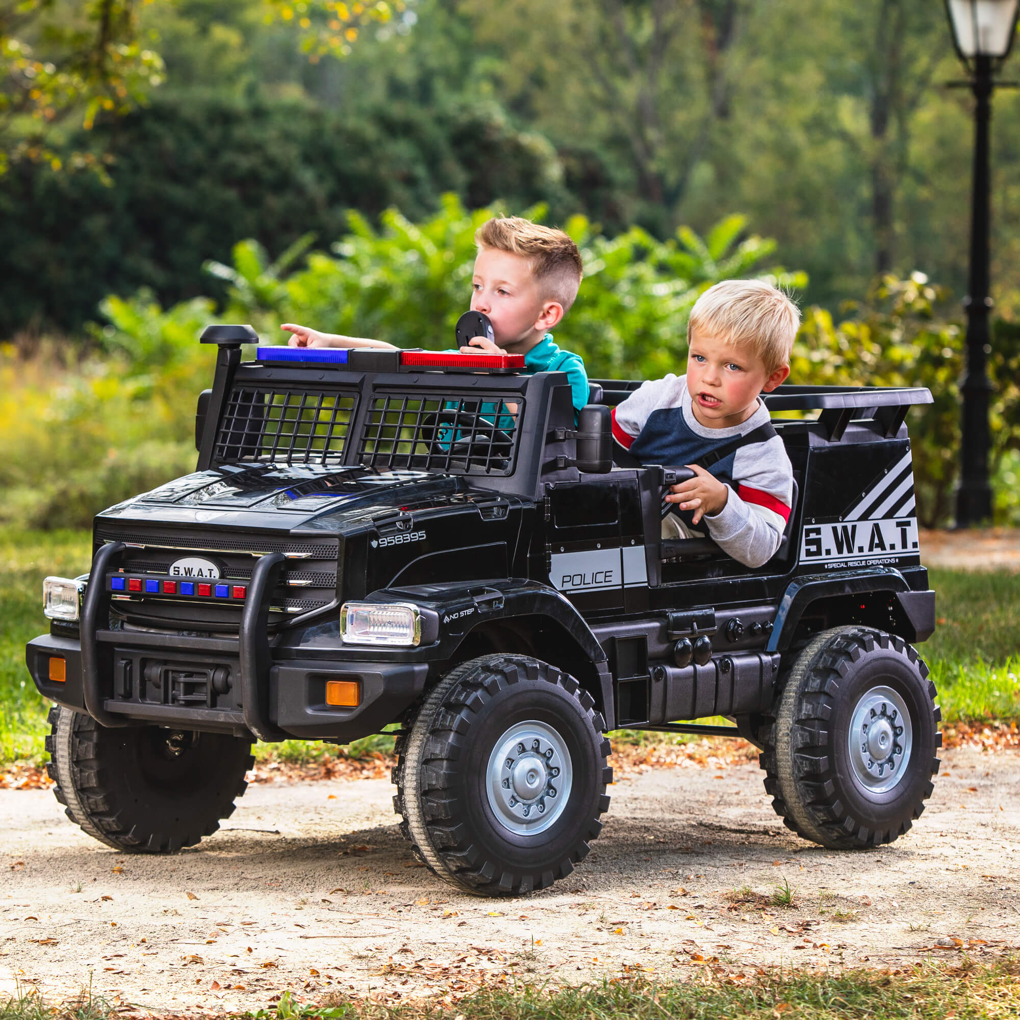 Huffy 12V Battery-Powered SWAT Truck 2-Seater Ride-On Toy - image 2 of 8