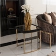 thumbnail image 2 of Michael Amini Lisbon Side Table - Silken Matte Black, 2 of 9