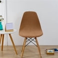 thumbnail image 2 of Corduroy Scandinavian Dining Room Chair Covers, Armless Chair Slipcovers Shell Chairs Covers Removable Washable for Kitchen, Bedroom, Living Room (Camel,2 PCS), 2 of 8