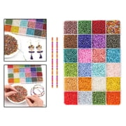 23000Pcs 2mm Glass Beads for Jewelry Making Small Beads for Jewelry Making Tiny Beads Mixed Beads