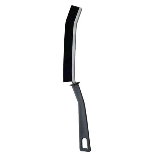 Cepillo de limpieza de huecos Mango ergonómico Ventana Ranura Ranura Cepillo para polvo (negro)