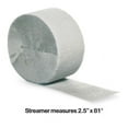 thumbnail image 2 of Silver Crepe Paper Streamers 81-foot Roll, 2 of 2