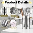 thumbnail image 4 of GARITIN 2 Pcs Stainless Steel Cooking Utensil Holder, Kitchen Utensil Holder, Utensil Organizers for Kitchen Countertop, Kitchen Home Office, 4 of 7