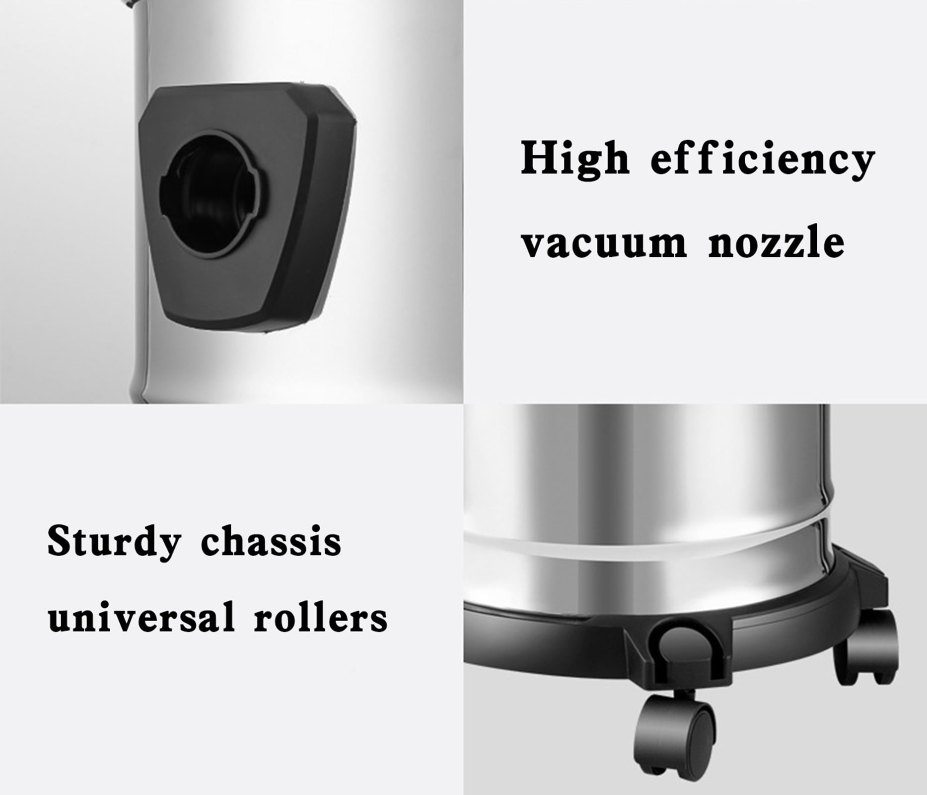 Areyourshop 18 L, Corded, Wet/Dry Vacuum Cleaner, Silver with Accessories Included