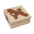 thumbnail image 1 of Miniature Poodle Dog with Heart Square Rubber Stamp Stamping Scrapbooking Crafting - Small 1.25in, 1 of 7