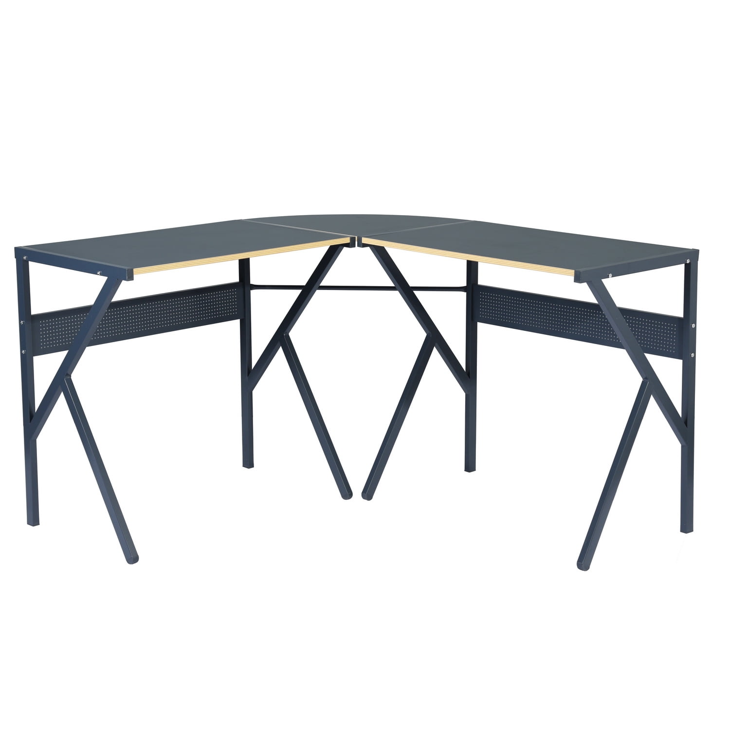 Homy Casa L Shaped Computer Desk, Convertible Corner Desk, Home Office Gaming Writing Table, Black