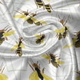 thumbnail image 5 of Ambesonne Queen Bee Valance Pack of 2, Silhouettes on Hexagons, 54"X12", White Mustard, 5 of 5