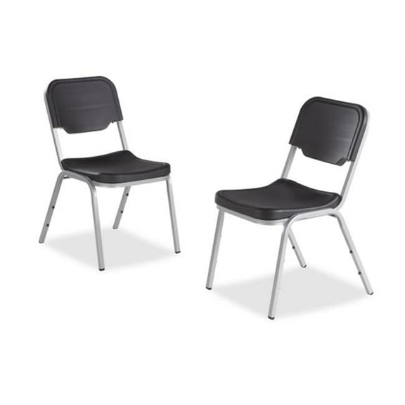 Rough N Ready Series Original Stackable Chair, Charcoal & Silver