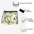 thumbnail image 3 of Yiaed Watercolor Bright Sunflowers Print Men's Soft Cotton Boxer Shorts Breathable Boxers Underwear Moisture-Wicking Underwear Stretch Boxer Briefs for Man-Small, 3 of 5