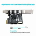 thumbnail image 3 of Chenyang CY 5Gbps Type-E USB 3.1 Front Panel Socket USB 2.0 to PCI-E 1X Express Card VL805 Adapter for Motherboard card, 3 of 7