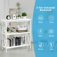 thumbnail image 4 of Costway 3-Tier Bookshelf Wooden Open Storage Bookcase for Home Office White, 4 of 11