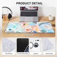 thumbnail image 2 of Desk Mat, Gaming Mouse Pad Large, XXL Keyboard Mat, Long Mousepad Matt with Stitched Edges, Non Slip Computer Mat, Extended Laptop Desk Pad Pattern Cute for Office Desktop, Boho Blue, 2 of 7