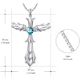 thumbnail image 3 of SISGEM Gifts for Women Sterling Silver Cross Necklace with Angel Wings, Faith Gifts, Christians Gifts for Women Girls, 3 of 6