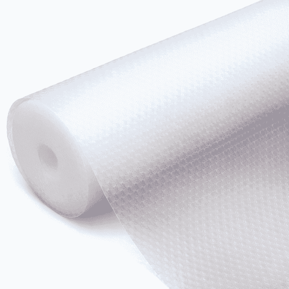 Wuxiuli Non-Adhesive Waterproof Shelf and Drawer Liner, Clear, 17.7 in x 197 in, 1 Roll