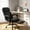 Black-w/ Foot rest, variant on TMV Office Chair,Ergonomic Big and Tall Computer Desk Chairs,Executive PU Leather Chair with Adjustable Flip-up Armrests,Lumbar Support Swivel PC Chair with Rocking Function,Black