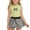 Green, variant on Girls Outfit Sets, Ruffles Tank Tops & Plaid Bubble Skirt 2-Piece Kids Summer Cute Fashion Clothes Yellow Size 2