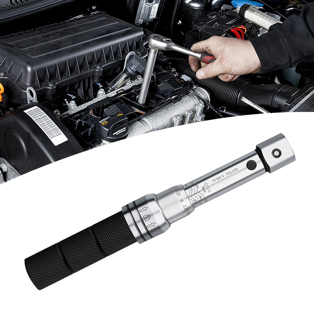 MOMOJIA Interchangeable Head Type Adjustment Torque Wrench with Metal Handle Torque Wrench Spanners for Mechanical Repair