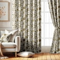 thumbnail image 2 of Vargottam Room Darkening Curtains - Vintage Vine Pattern, Set of 2 Panels, 52" x 72" - Grommet-Top Blackout Window/Door Drapes for Bedroom, Nursery & Living Room - Green, 2 of 9