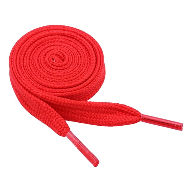 ziyahi 1 Paire de Lacets Plats pour Chaussures de Sport Lacets Réutilisables Unisexes Cordon Femme Homme Rouge 0.5m