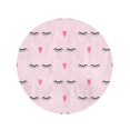 thumbnail image 2 of JSDART 60 Pouces Rond Plage Serviette Couverture Modèle Abstrait Fermé les Yeux et les Coeurs Roses Cils Mignons Voyage Cercle Serviettes Circulaire Tapis Tapis Plage Jeter, 2 of 2