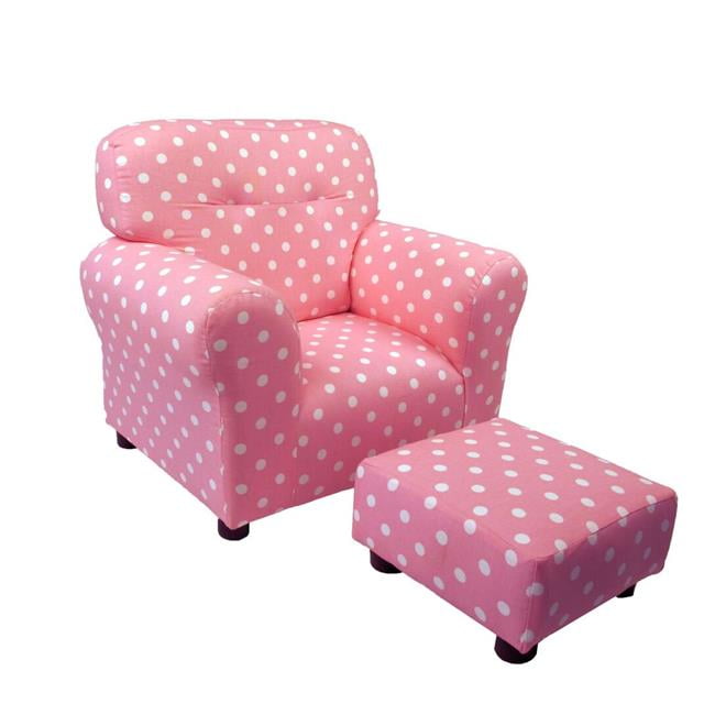 little girl chair with ottoman