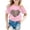 a-Pink12020, variant on Girls Kids Casual Short Sleeve TShirts Leopard Print Heart Graphic Crewneck Loose Fit Breathable Tees For Casual Daily Wear Blue 12-13 Years