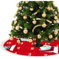 thumbnail image 3 of GZHJMY Christmas Advent Calendar Christmas Tree Skirt 48" for Indoor Outdoor Holiday Party Office Store Cupboard Decoration, 3 of 5