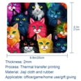 thumbnail image 5 of Cat Printed Desk Mat Mousepad, Non-Slip Rubber Bottom, 8.3x9.8 Inch, Suitable for Office and Gaming, 5 of 6