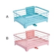 thumbnail image 3 of Dish Drying Rack Kitchen Shelf Rack Rotatable Space-Saving Cutlery Holder Chopsticks Bucket Plates Organizer Metal Storage Drainer Tools Blue, 3 of 9