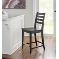 thumbnail image 4 of Linon Home Decor CS283BLK02ASU 39.5 x 18.50 x 20.5 in. Flynn Black Counter Stool - Set of 2, 4 of 7