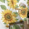 thumbnail image 5 of Sunflower Sheer Curtains 72 Inches Long 2 Panels Set, Window Sheer Curtains for Living Room/Bedroom, Farmhouse Watercolor Botanical Summer Light Filtering Rod Pocket Curtain 52'' x 72'' x 2, 5 of 7