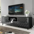 thumbnail image 2 of Paris TV Stand for TVs up to 80", Mid-Century Modern High Gloss 71" Entertainment Center, TV Media Console with Storage Cabinets, 2 of 4