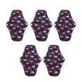 thumbnail image 2 of Reusable Menstrual Pads, Breathable Washable Period Pads 5pcs Floral Printed Super Absorbent  for Female T08,T12,T18, 2 of 7