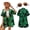 Green, variant on Womens Hawaiian Shirt Shorts Set 3 Piece Short Sleeve Outfits for Vacation Beach Summer Shorts Sunglasses Kimono Lounge Suit