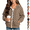 Brown, variant on Asgosdo Polka Dot Jackets for Girls Zip Long Sleeve Cute Lightweight Hooded Jacket with Pocket Size 4-12Y