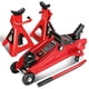 thumbnail image 1 of DNA MOTORING Low Profile Hydraulic Trolley Service/Floor Jack Combo with 2 Ratchet Jack Stands, 2 Ton (4000 lbs) Capacity,Red, TOOLS-00476-RD, 1 of 7