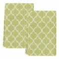 thumbnail image 2 of Grass Green Morocco Kitchen Towels Set of 2, Ethnic Geometric Quatrefoil Lattice Absorbent Dish Towels for Kitchen, Microfiber Hand Towel, Quick Drying Tea Towel for Cleaning Decorative Dishcloths, 2 of 7