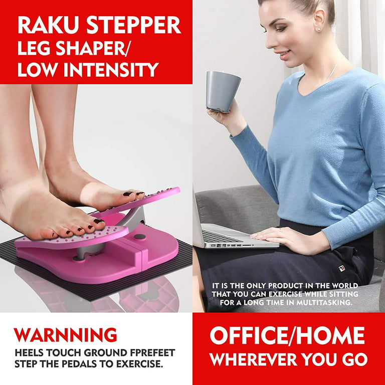 MBB Mini Foldable Foot Pedal Exerciser Machine Under Desk Portable Stepper  Foot Pedal Physical Therapy Leg Exercise Peddler Relieves Varicose Veins  for Office Home Exercising Leg Muscles 