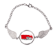 thumbnail image 1 of Roja hombre mujer Pen ilustración Pulsera pulsera pulsera alas de ángel pulsera, 1 of 3