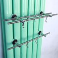 thumbnail image 4 of Towel Rail Hanging 40cm Cloth Hanger Storage Holder for Heating Radiator Sliver, 4 of 9