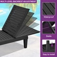 thumbnail image 5 of Dextrus 2 Pcs Black Outdoor Resin Loveseat, Polypropylene with Faux Wood Grain, Weather-Resistant, Includes Accessories, 5 of 7