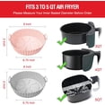 thumbnail image 2 of Lot de 2 Doublures en Silicone pour Friteuse à Air Chaud de 3 à 5 QT, Panier en Silicone pour Friteuse à Air, Remplacement du Papier Parchemin Inflammable, Plateau de Cuisson Réutilisable Accessoires de Four, Rose+gris, 2 of 7