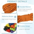 thumbnail image 3 of Uxcell Corde Paracorde Réfléchissante, Corde Paracorde Fluorescente pour Camping Randonnée Pêche Orange 98 Pieds, 3 of 7