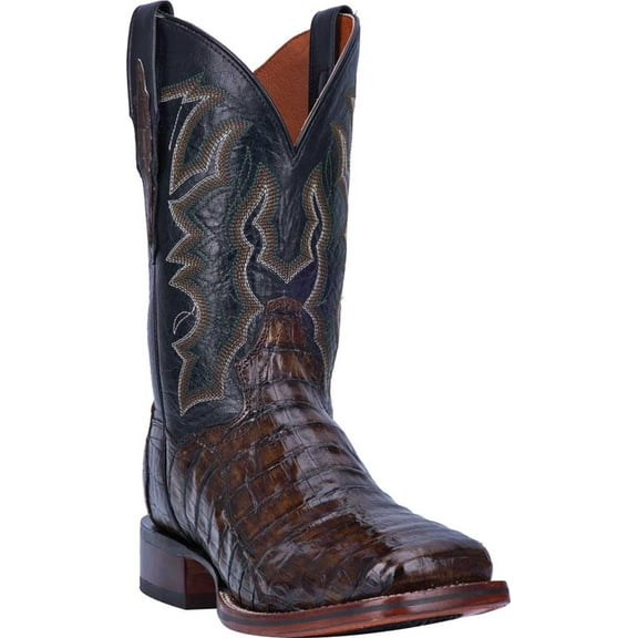 Dan Post Boots Mens Kingsly Caiman Square Toe Dress Boots Mid Calf