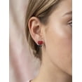 thumbnail image 3 of Aretes artesanales de corazones rojos, 3 of 6