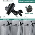thumbnail image 2 of All Metal Dual Square Shower Head Combo, Rain Shower Head with Handheld Shower Wand and Extra Long Flexible Hose (Oil-Rubbed Bronze), 2 of 8
